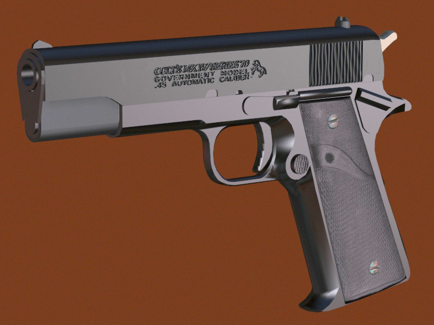 3d model colt 45