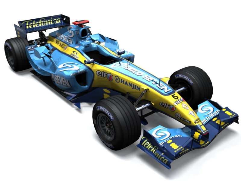 renault r25 f1 racecar 3d 3ds