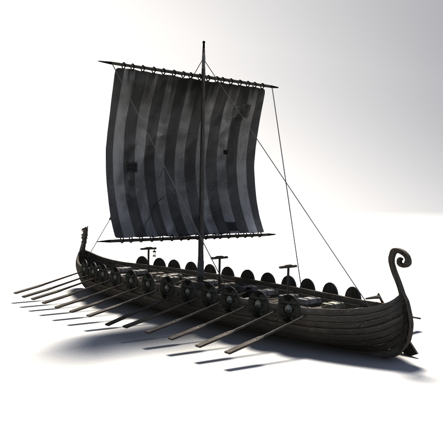 boat viking 3d model