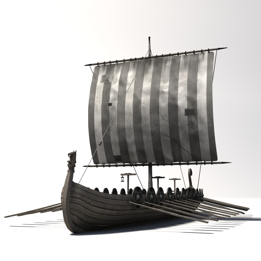 boat viking 3d model