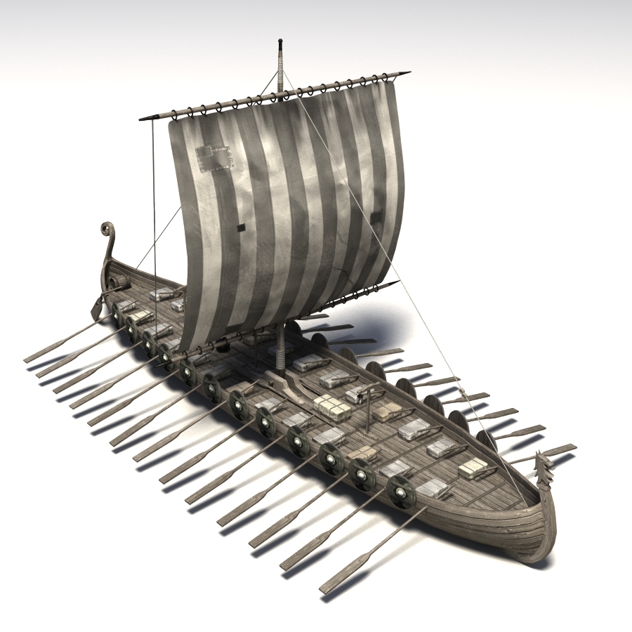 boat viking 3d model