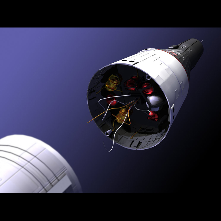 gemini space capsule orbital 3d model