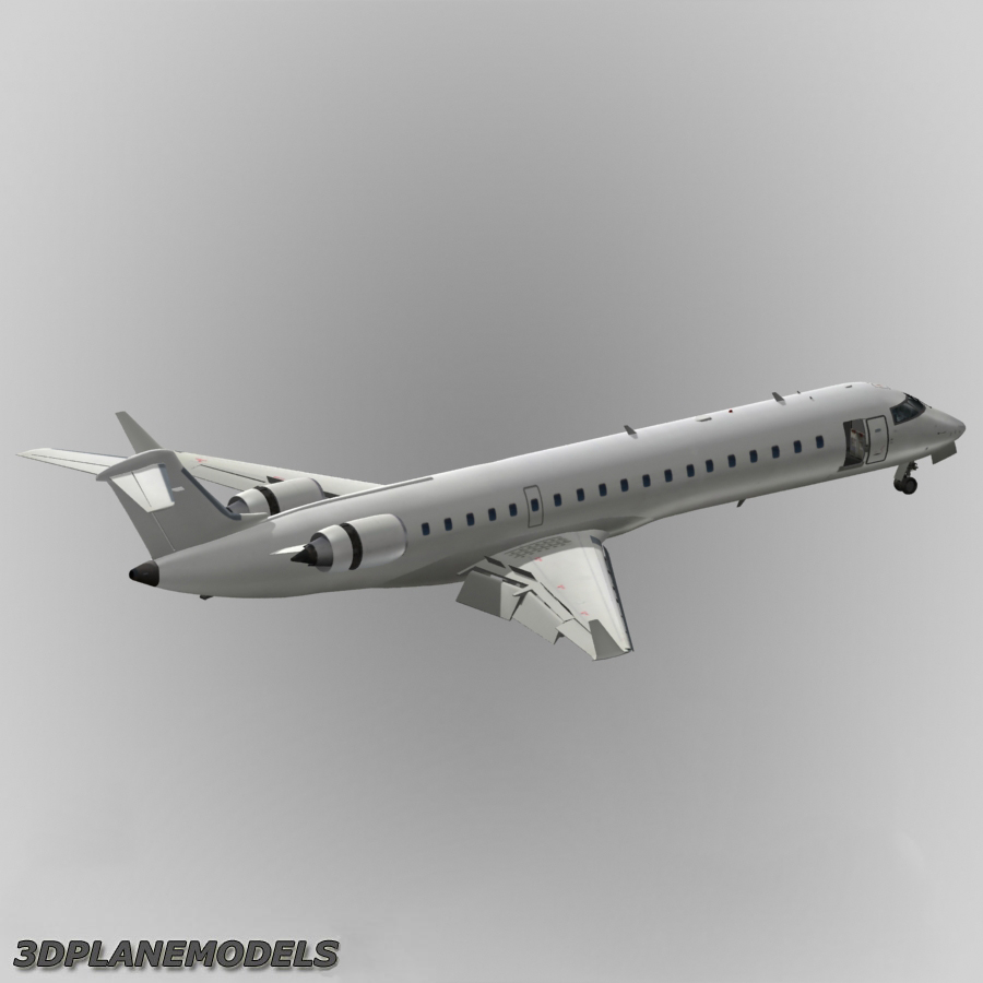 bombardier crj-700 generic white