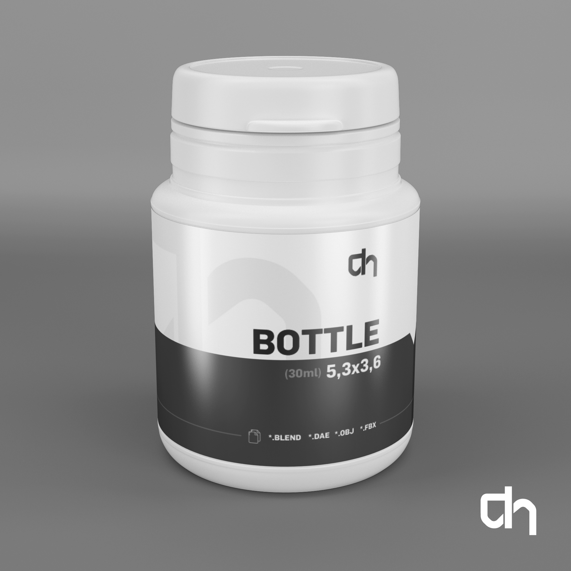 3d bottle 5 3x3 6cm