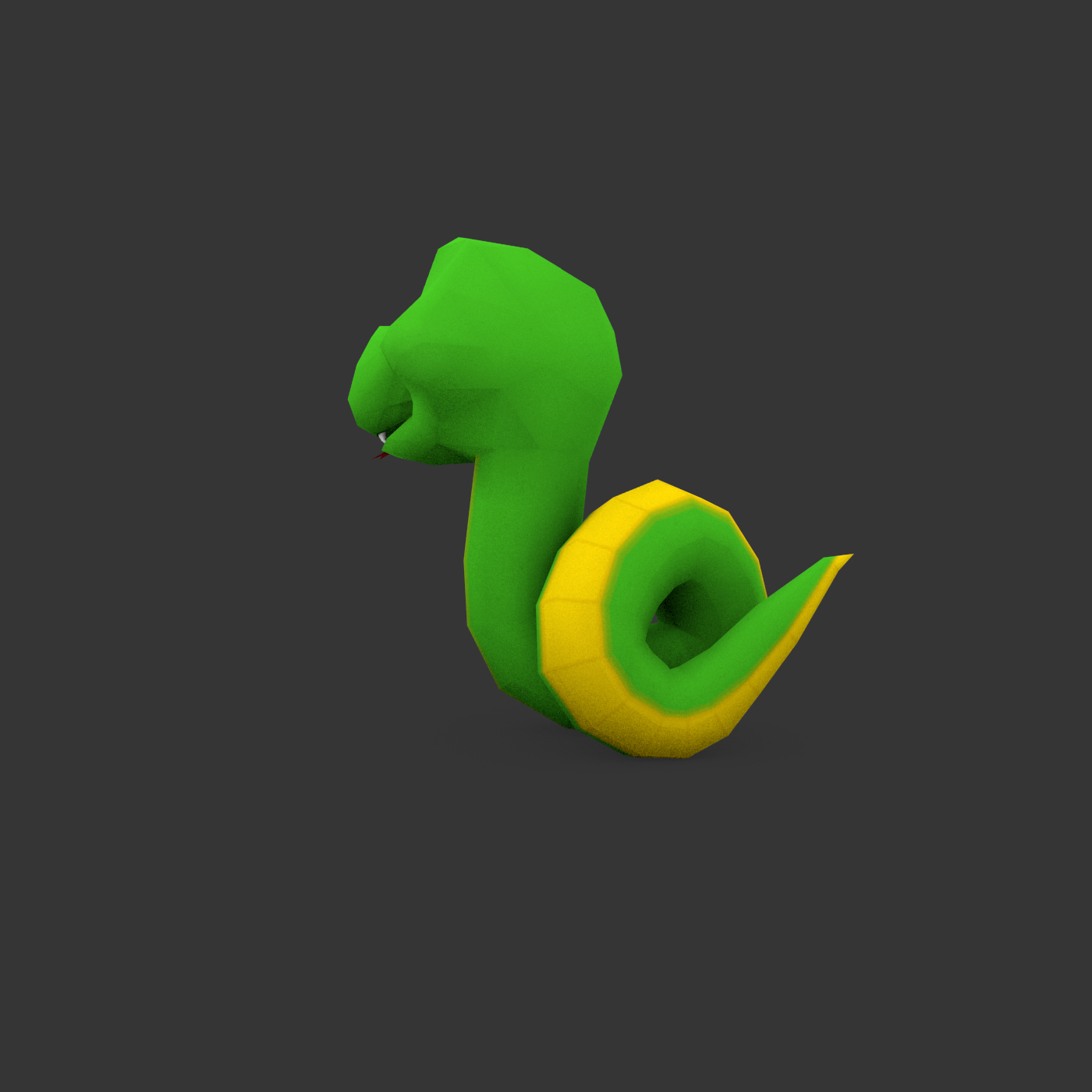 snake cartoon 3d model
