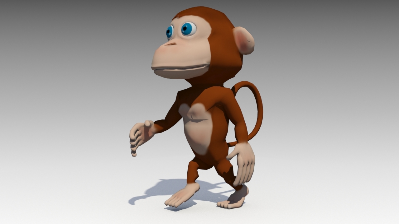 Monkey Rigged D Model