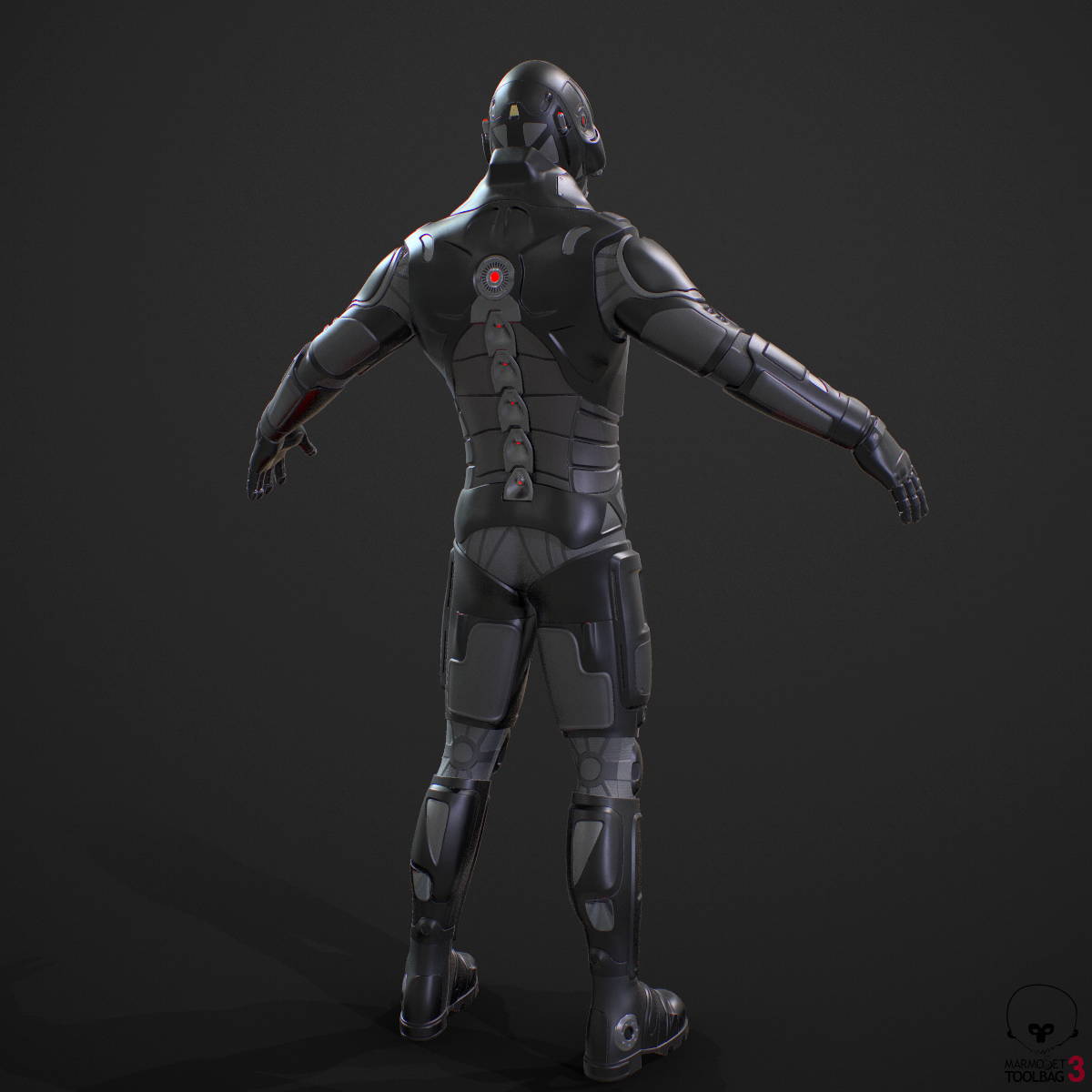 科幻飞行员士兵角色3d模型
