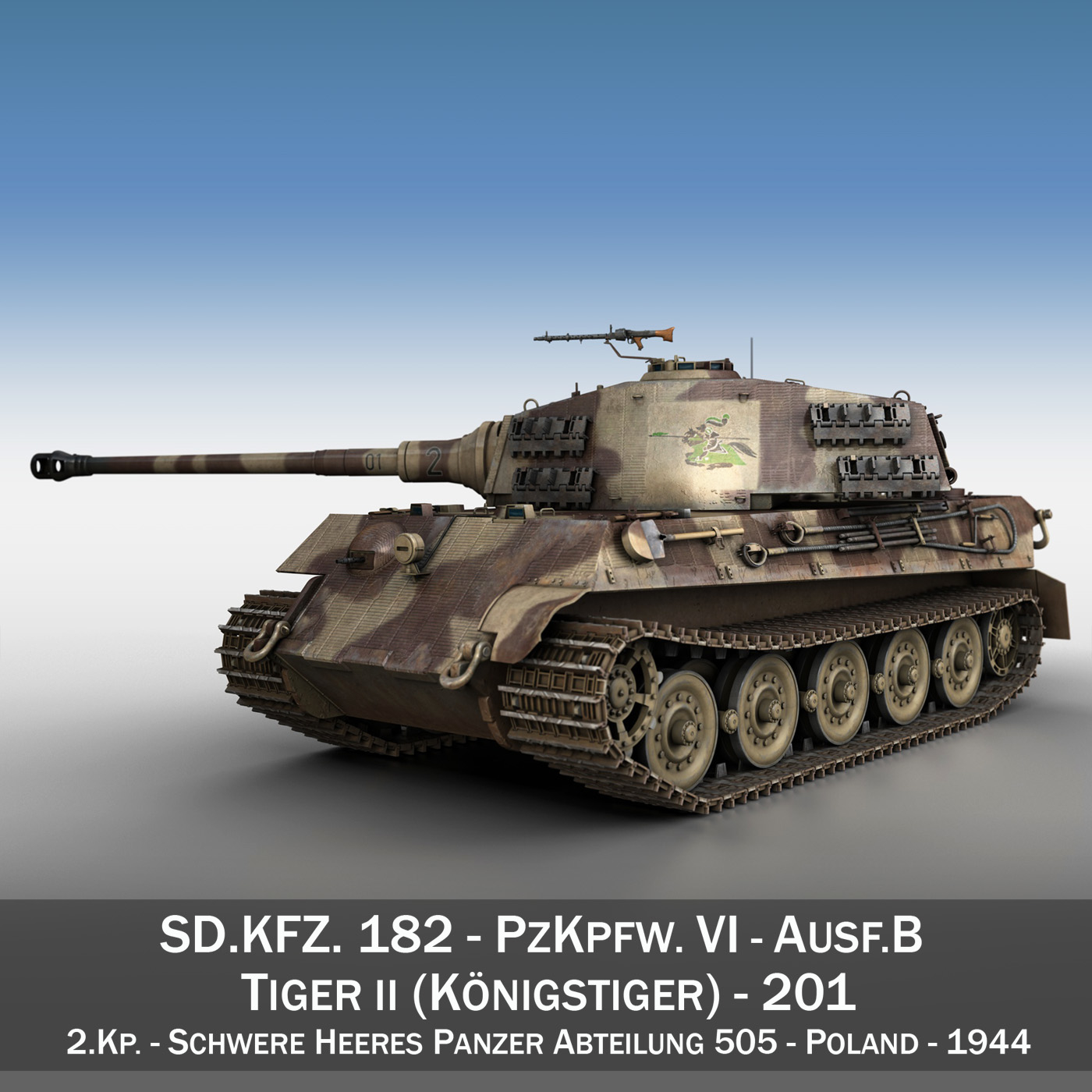 panzerkampfwagen vi - ausf b - tiger ii - 2013d模型