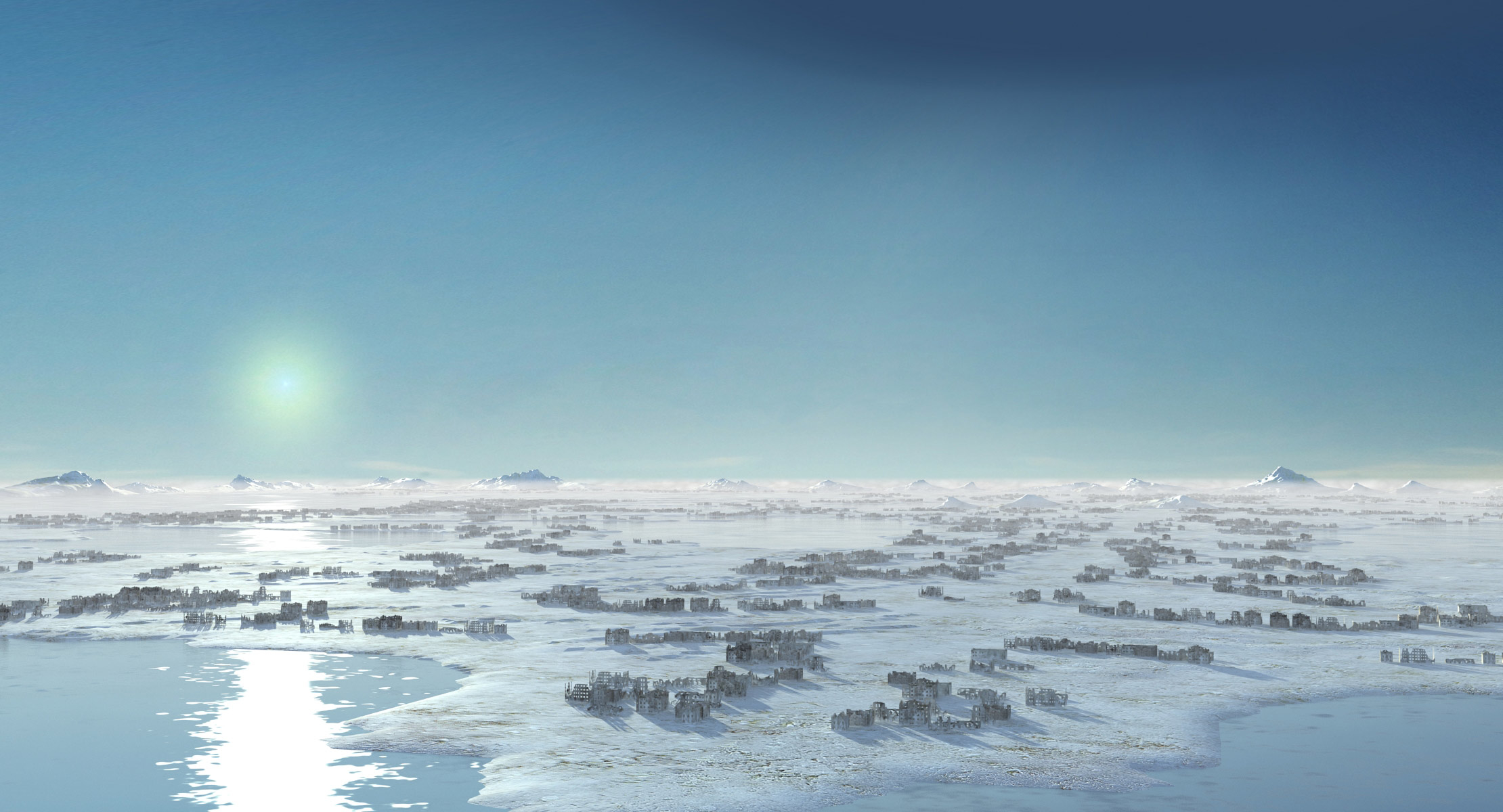 tundra terrain horizon postapocaliptic landscape 363d模型