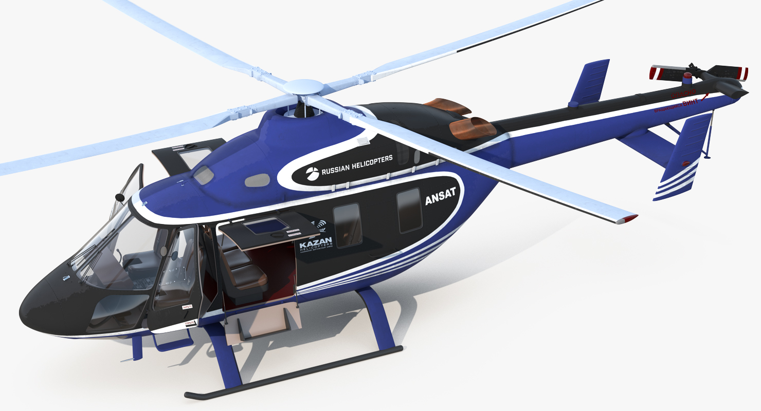 轻型直升机喀山安萨特3d模型