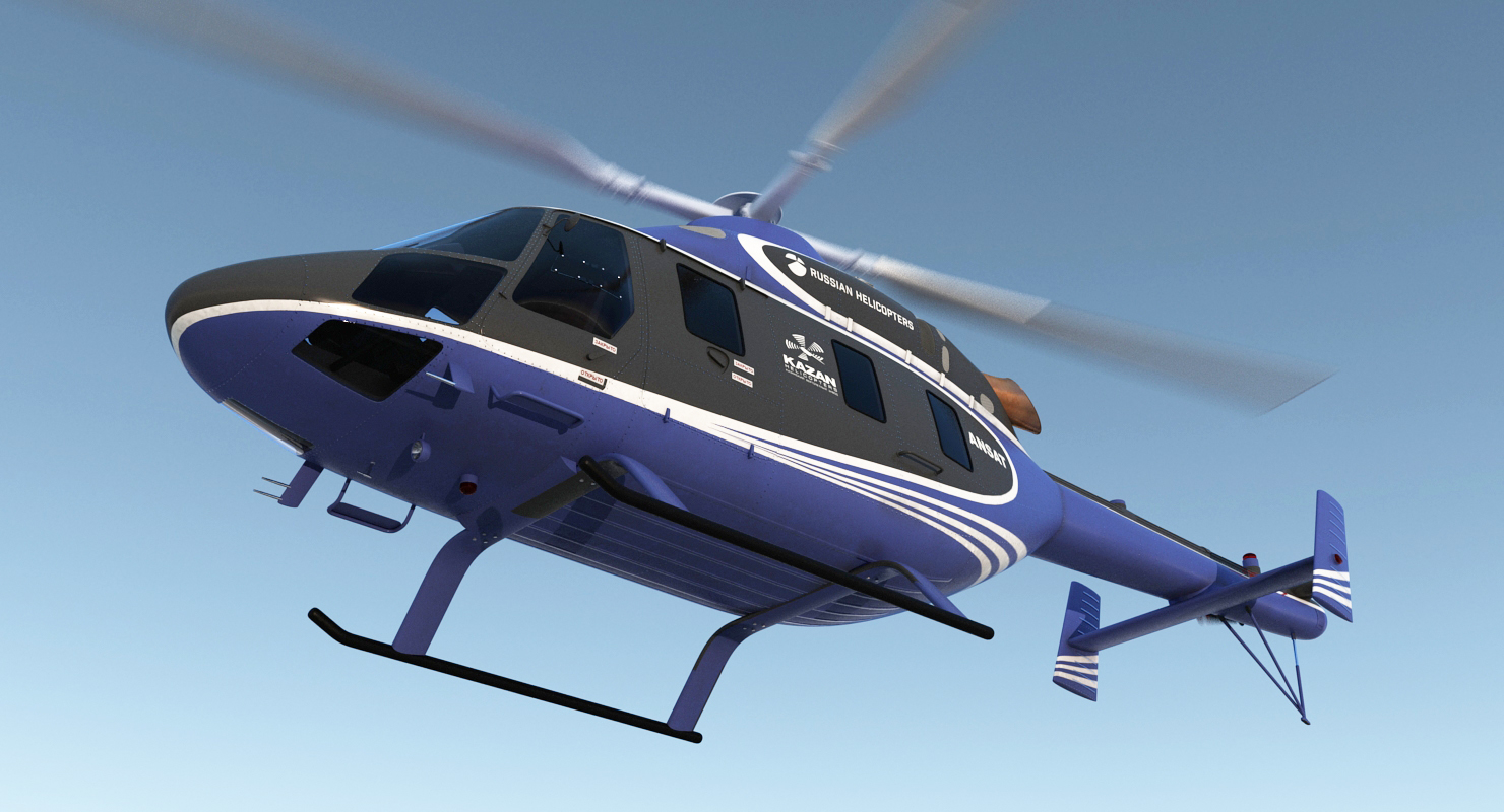 3d light helicopter kazan ansat