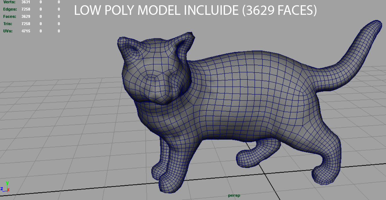 猫3d模型