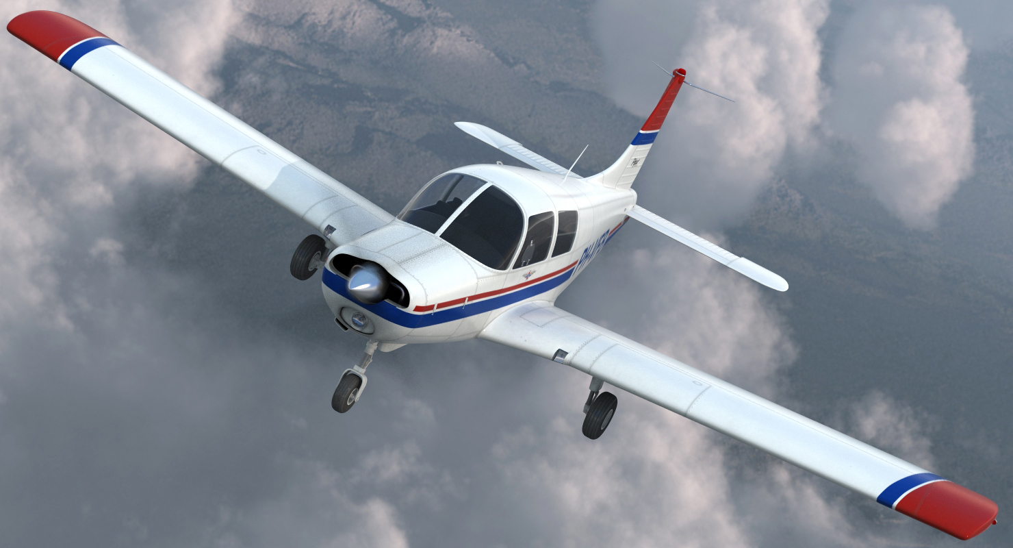 私人飞机piper pa-28 cherokee 3d模型3d模型