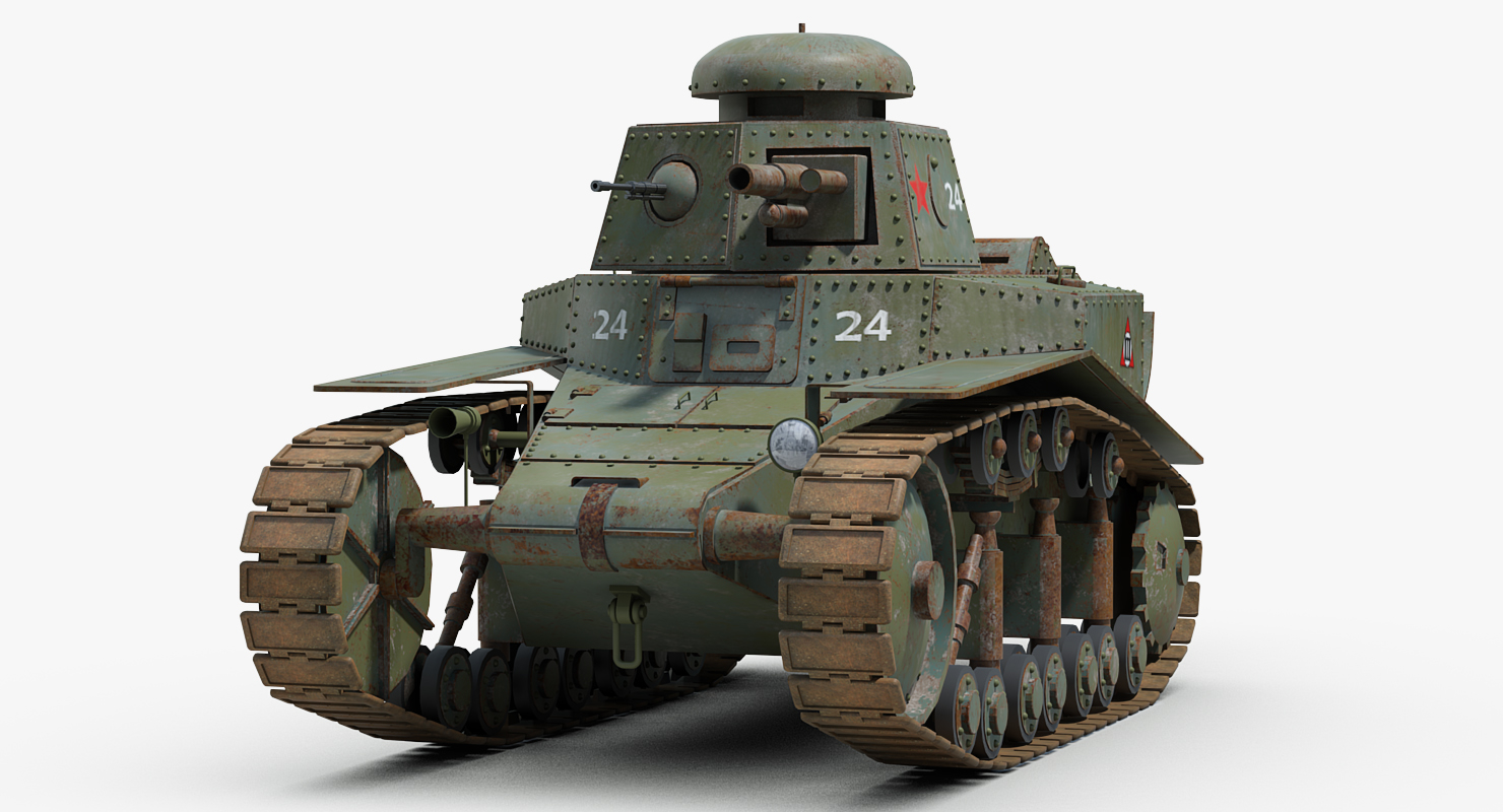 D Ww Soviet T Light Tank Turbosquid