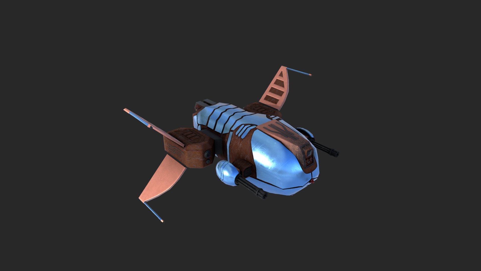 宇宙飞船无人机"掠夺者"3d模型