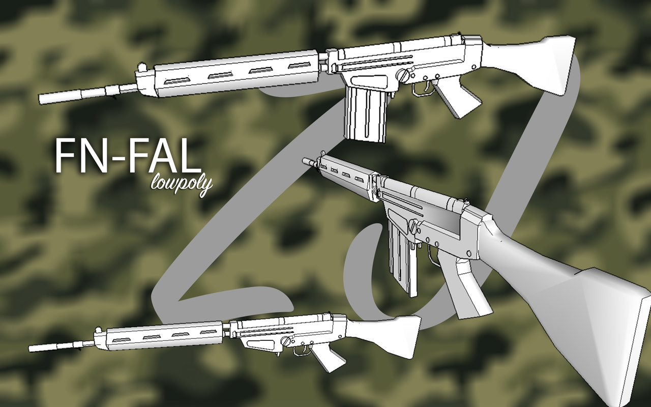 FN FAL 7623D模型 TurboSquid 1170074