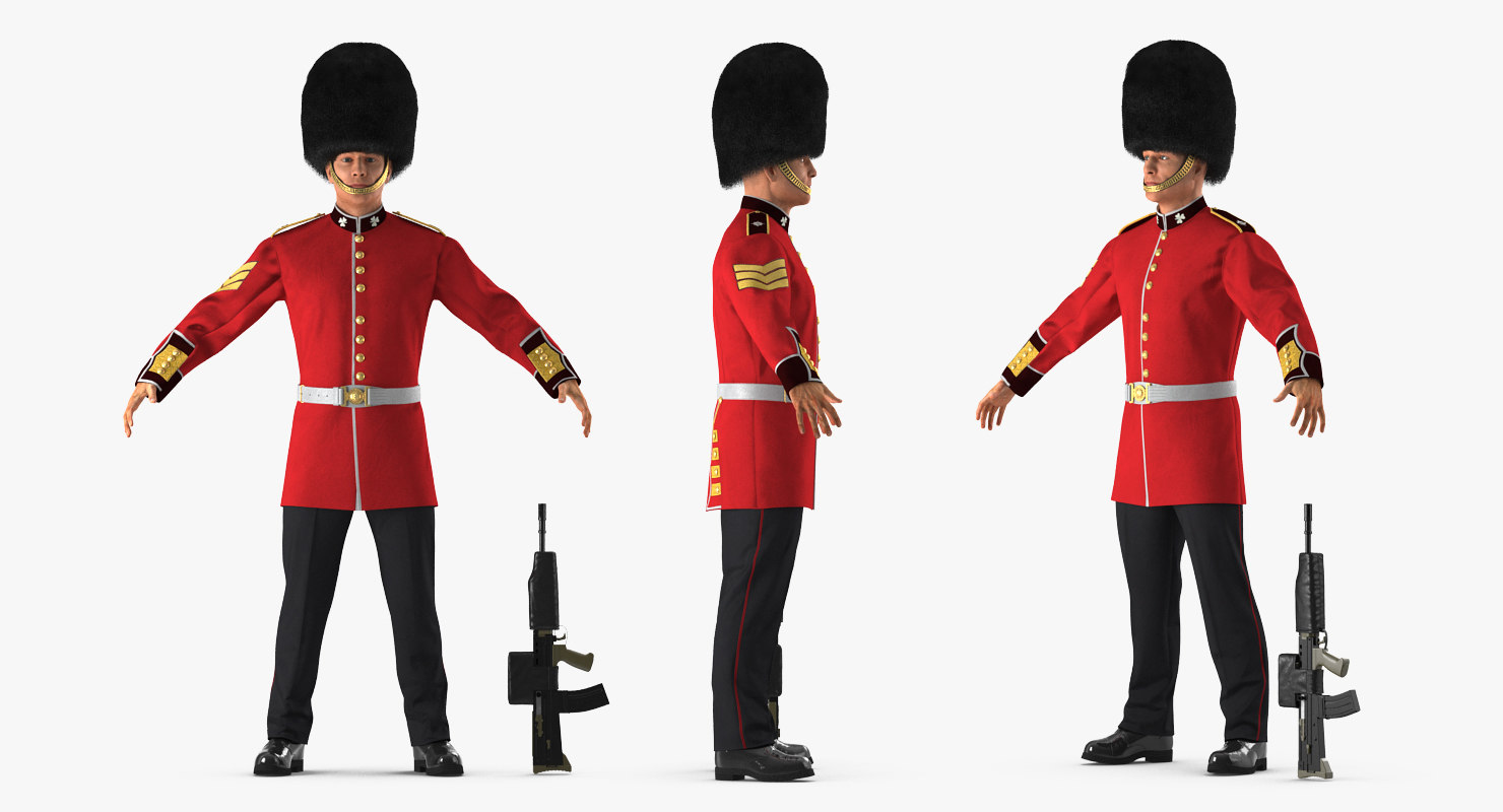 3d model british royal guard soldier