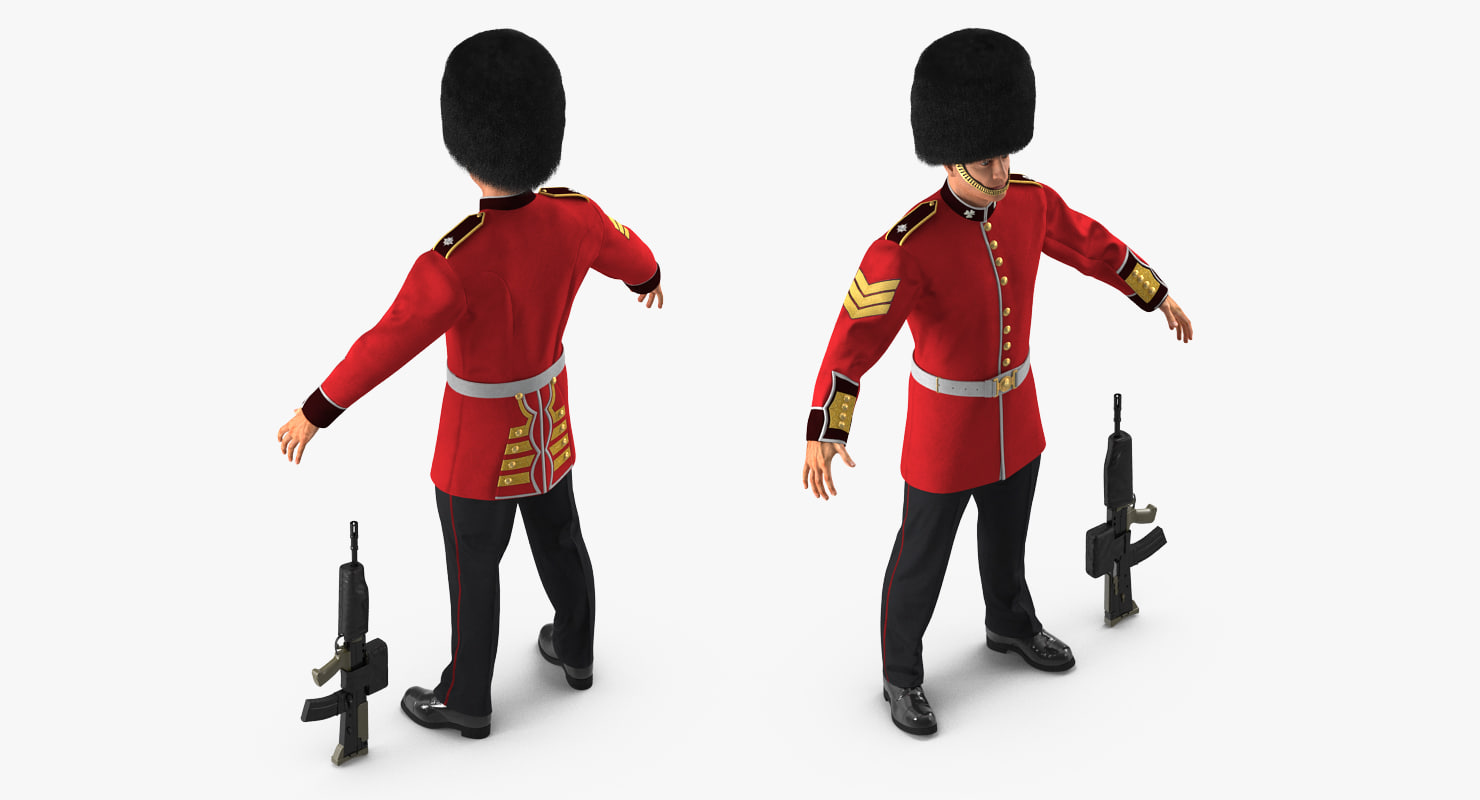 3d model british royal guard soldier