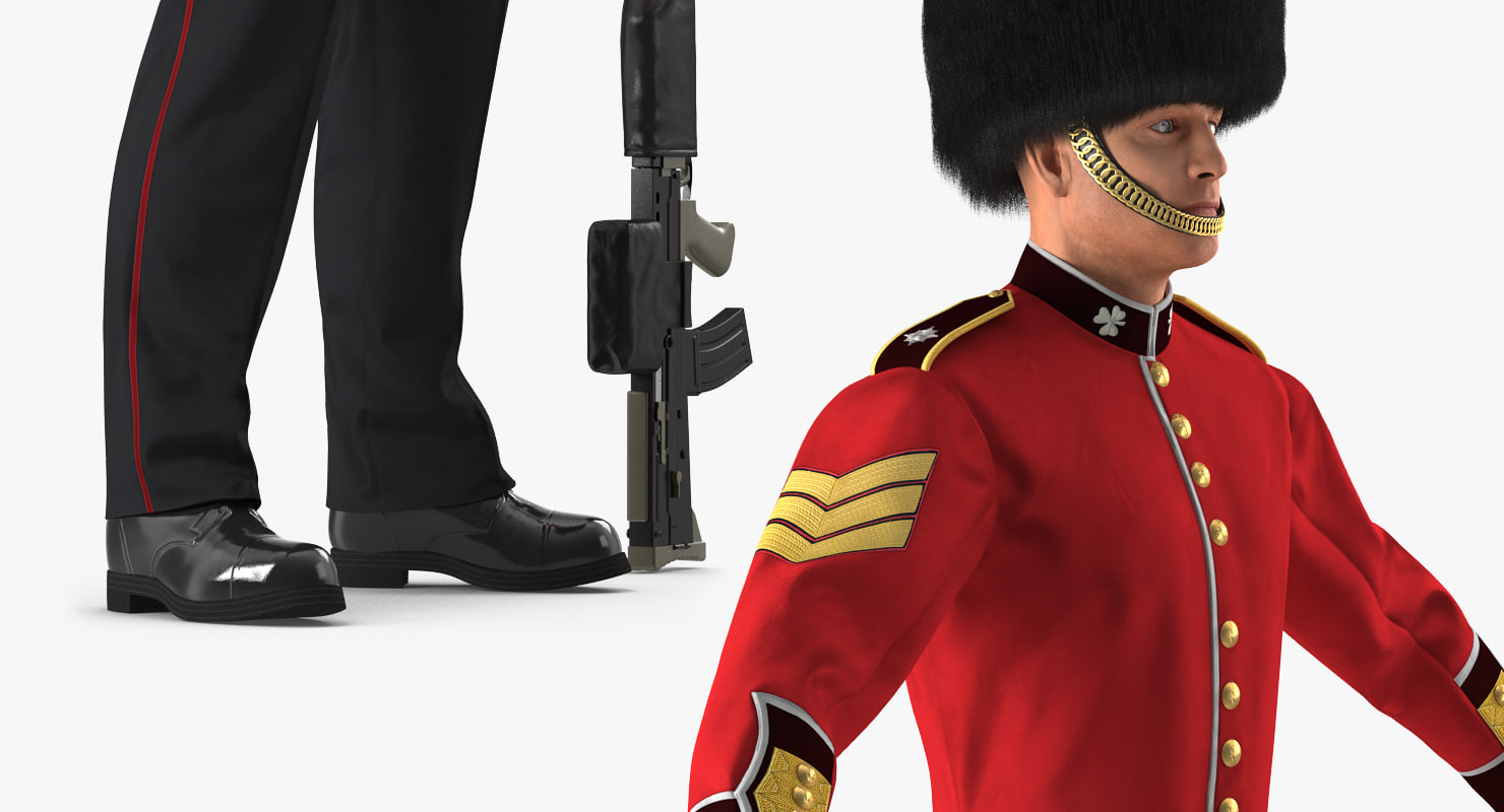 3d model british royal guard soldier