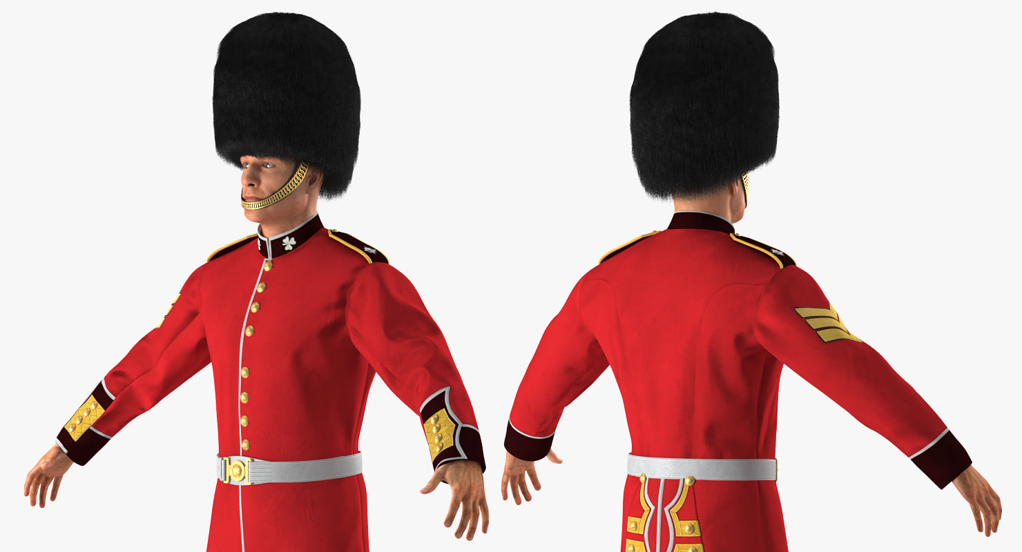 3d model british royal guard soldier