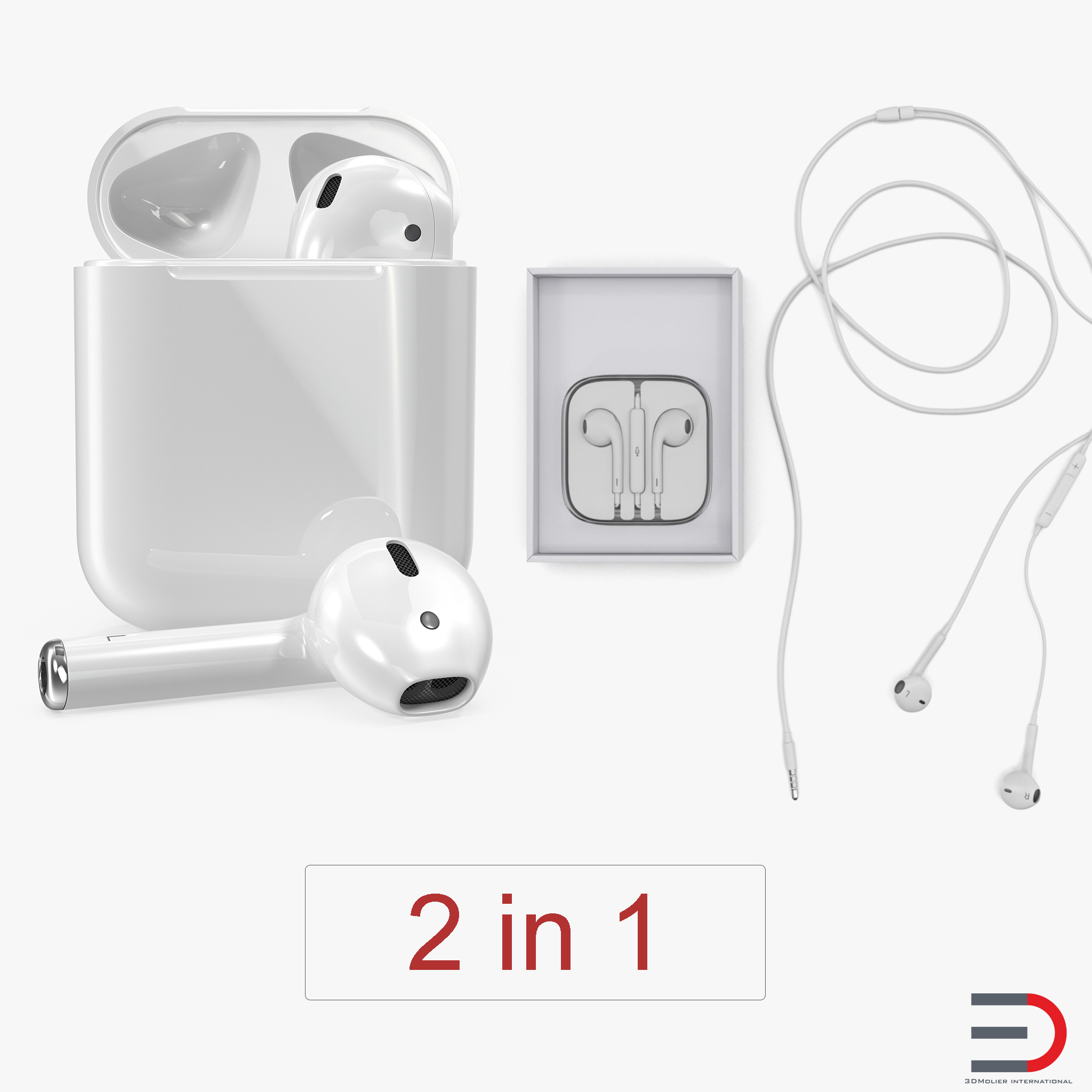 apple earpods系列3d模型