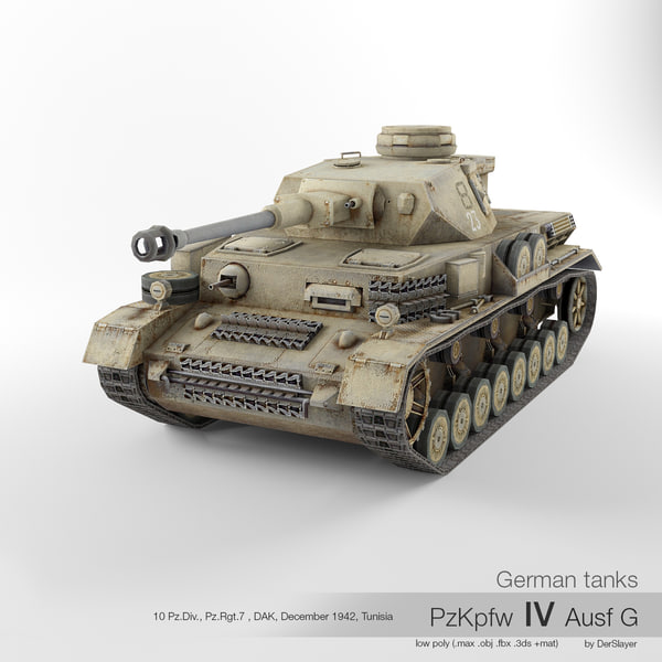 Mod Le D De Char Allemand Pzkpfw Iv Ausf G Turbosquid