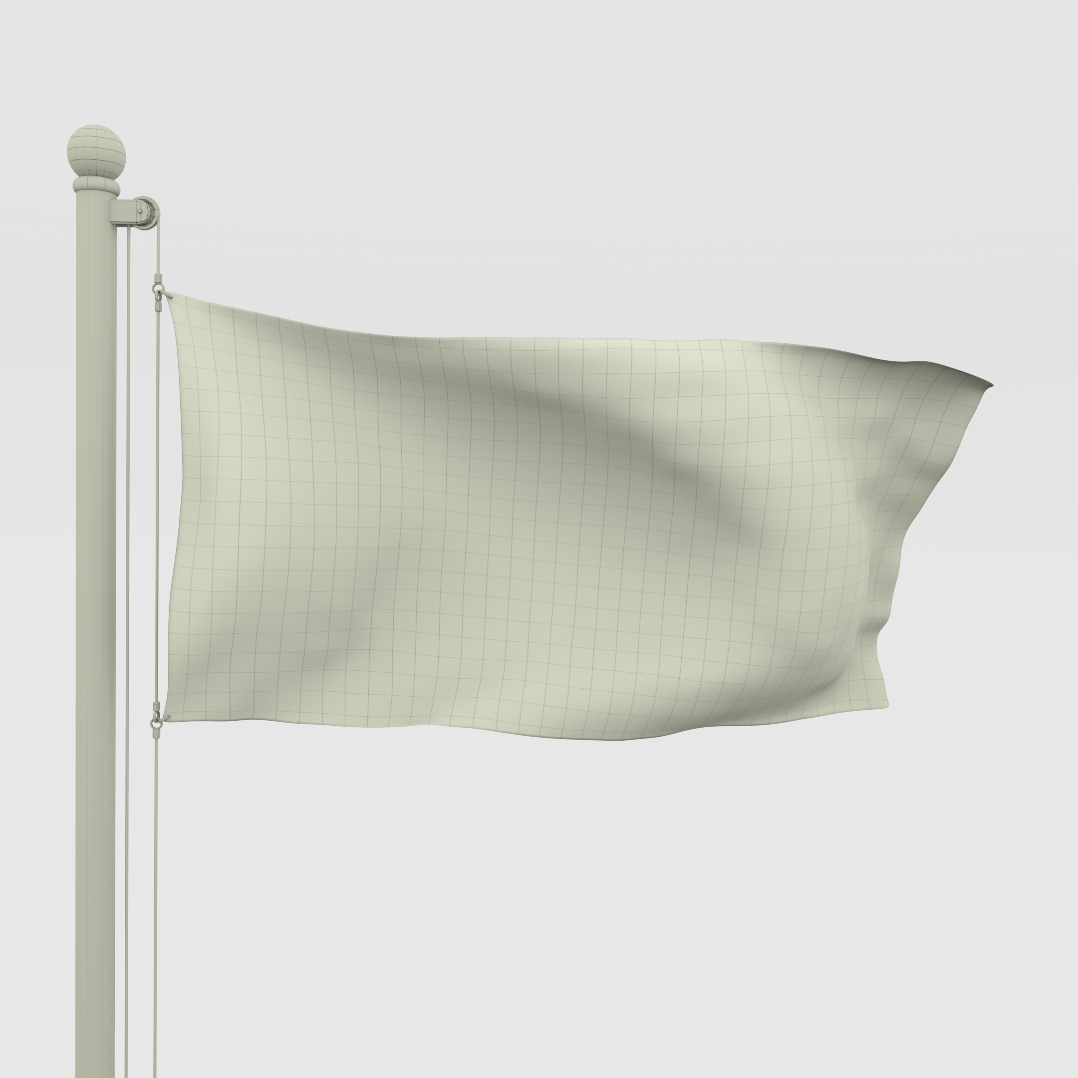 3d flag pole model