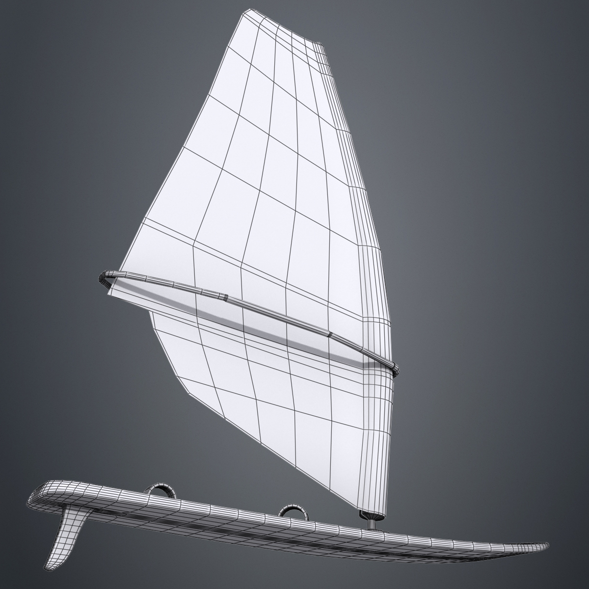 windsurf board sail 3d model