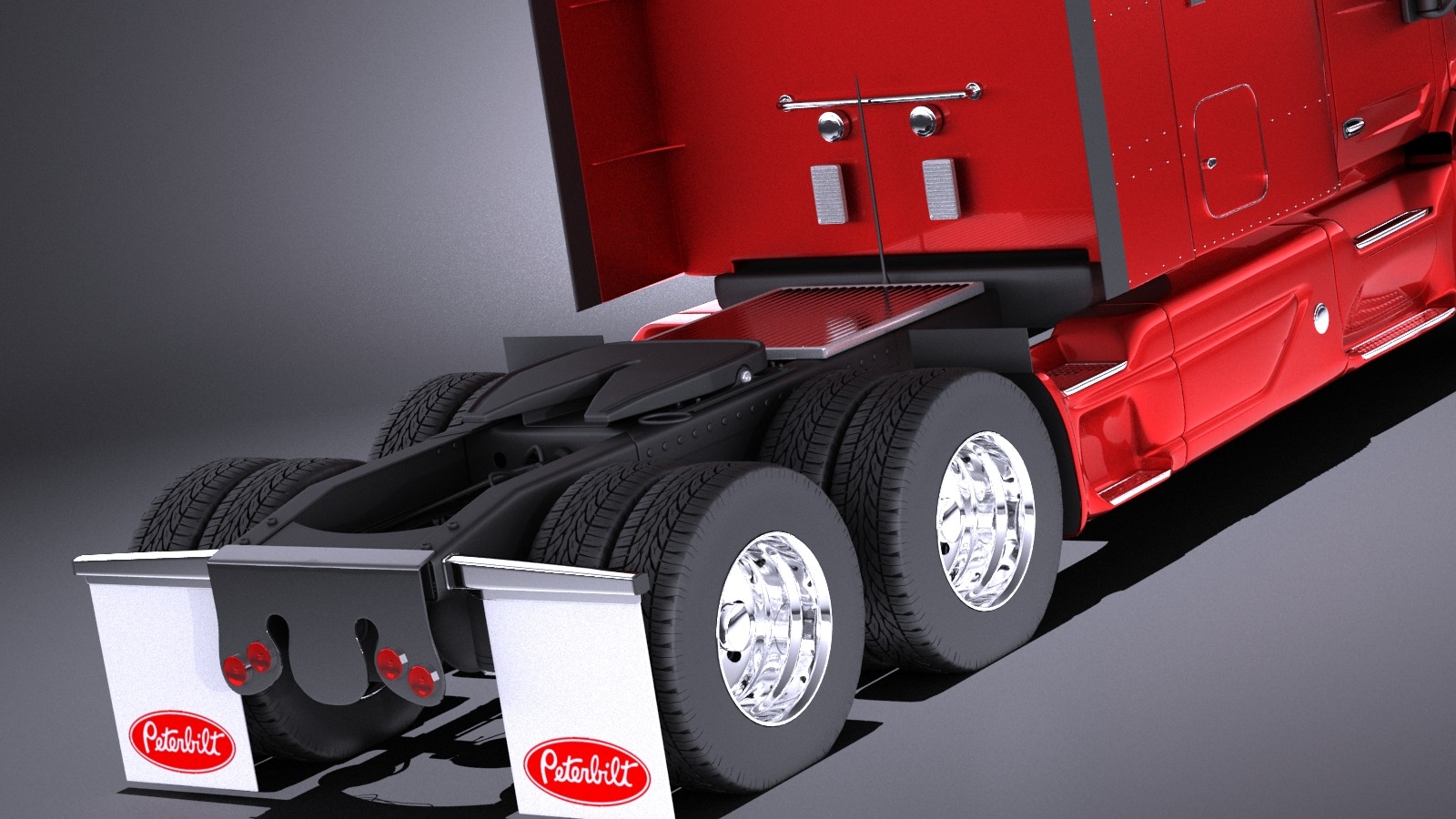 peterbilt 579 semi truck 2017 vray 3d model