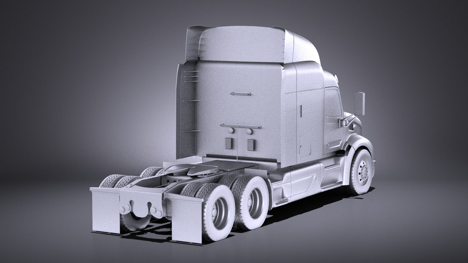 peterbilt 579 semi truck 2017 vray 3d model