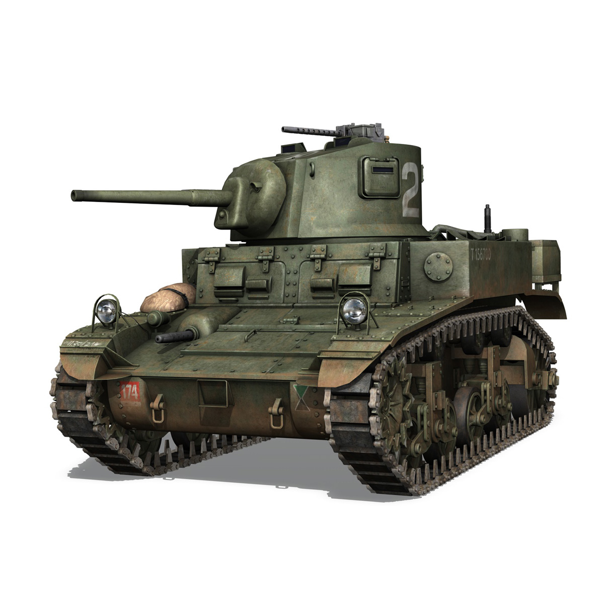 m3a1 light tank stuart - 1567003d模型