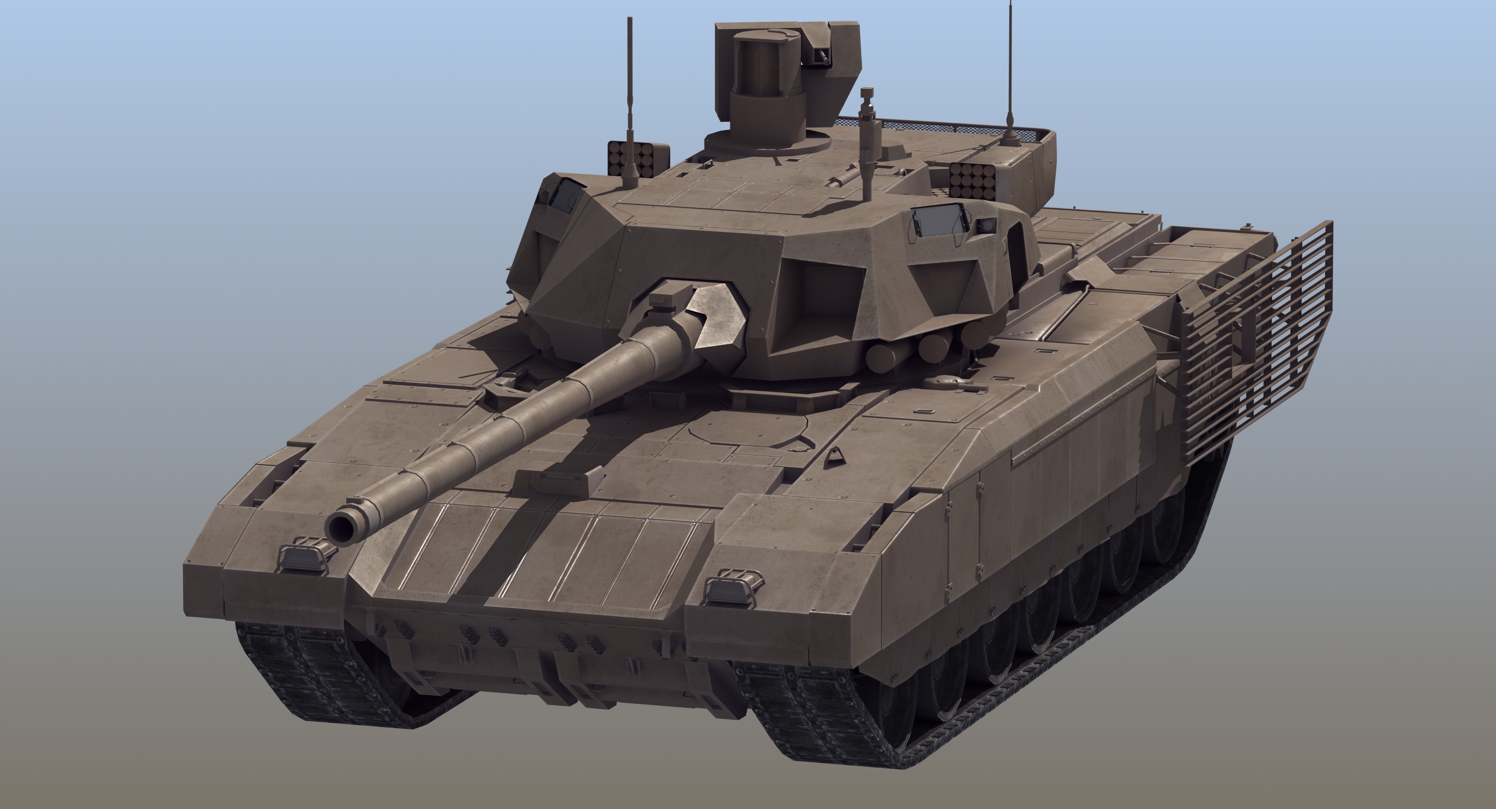 armata t14坦克3d模型