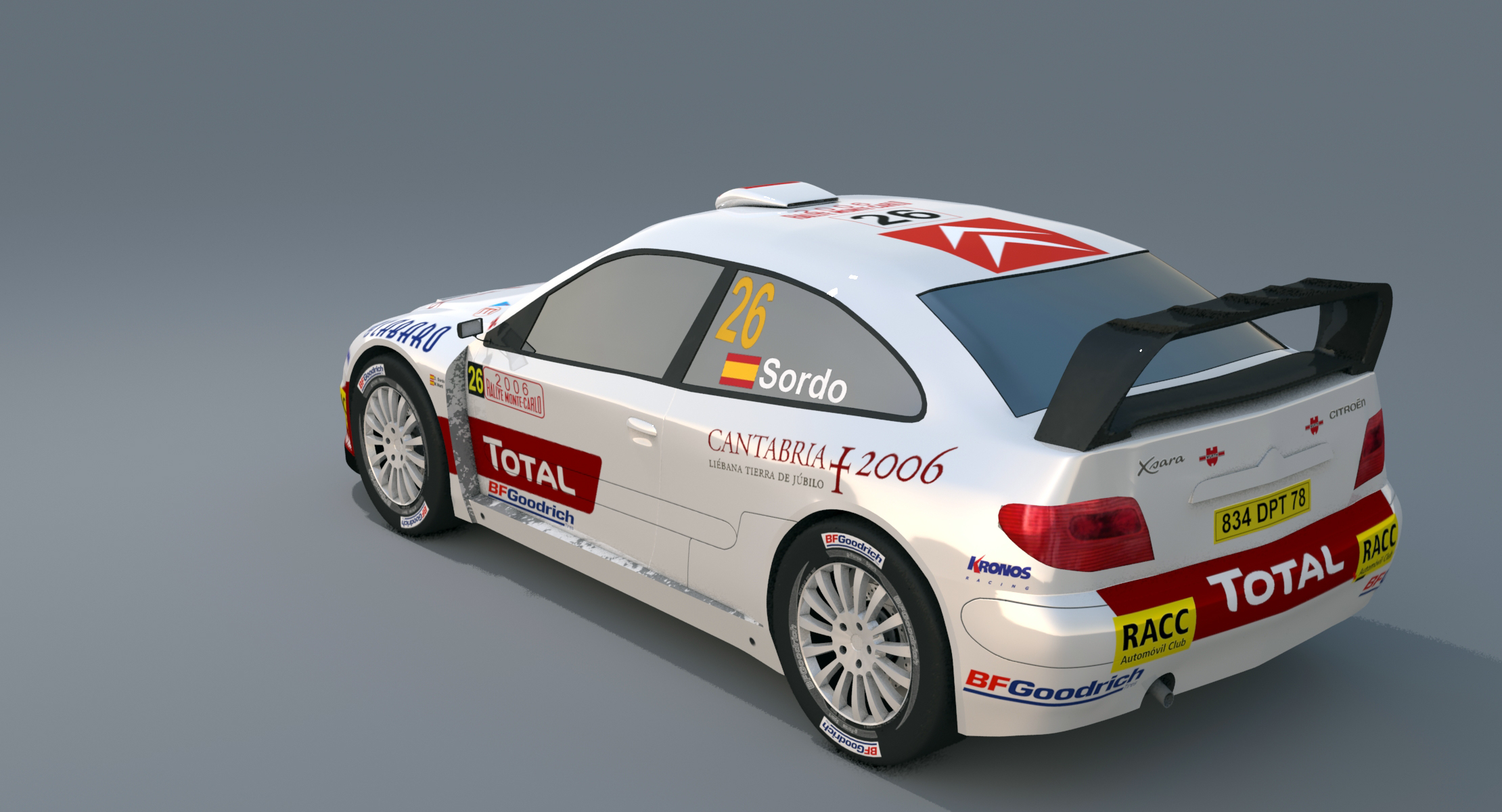 雪铁龙xsara wrc 2006拉力赛蒙特卡洛(d.sordo / m.marti)3d模型