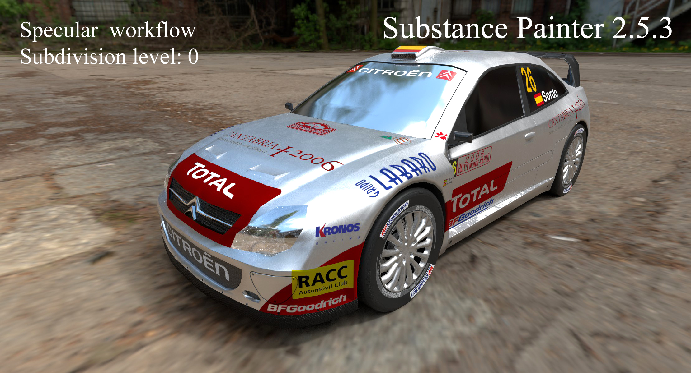 雪铁龙xsara wrc 2006拉力赛蒙特卡洛(d.sordo / m.marti)3d模型