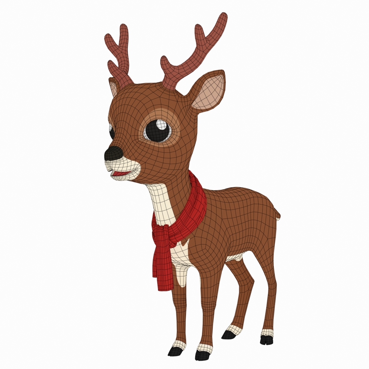 christmas deer 3d model