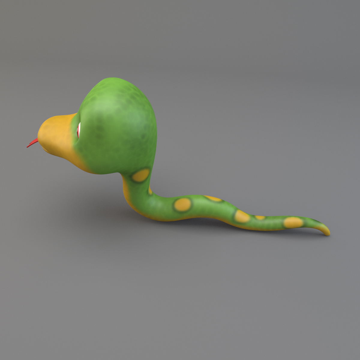 3d model cartoon snake