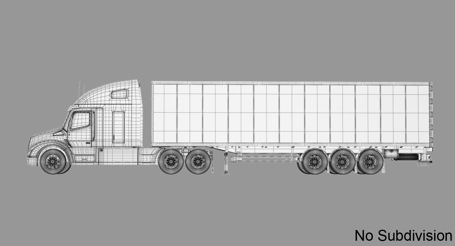 truck with semi-trailer model