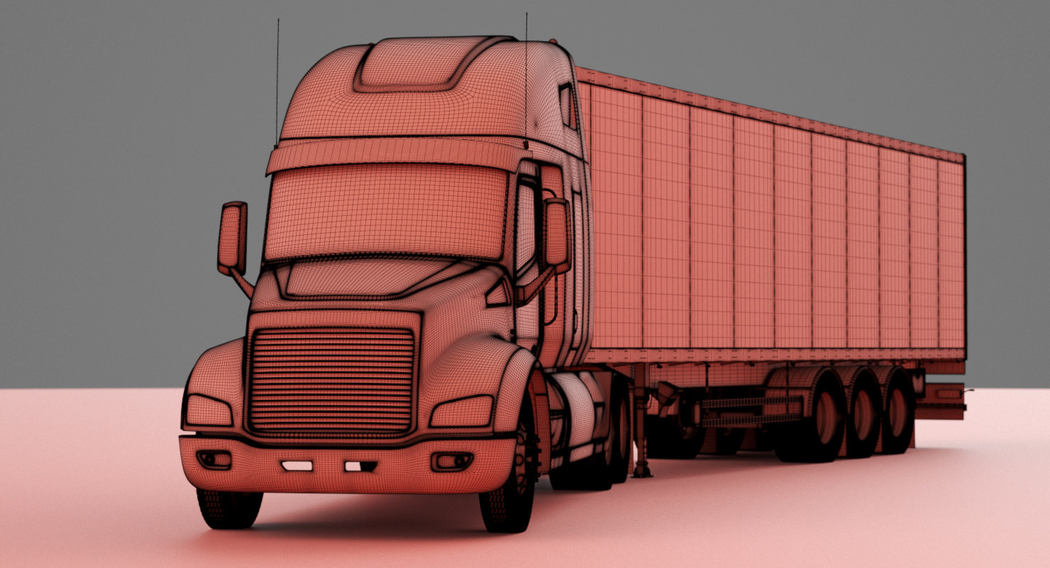 truck with semi-trailer model