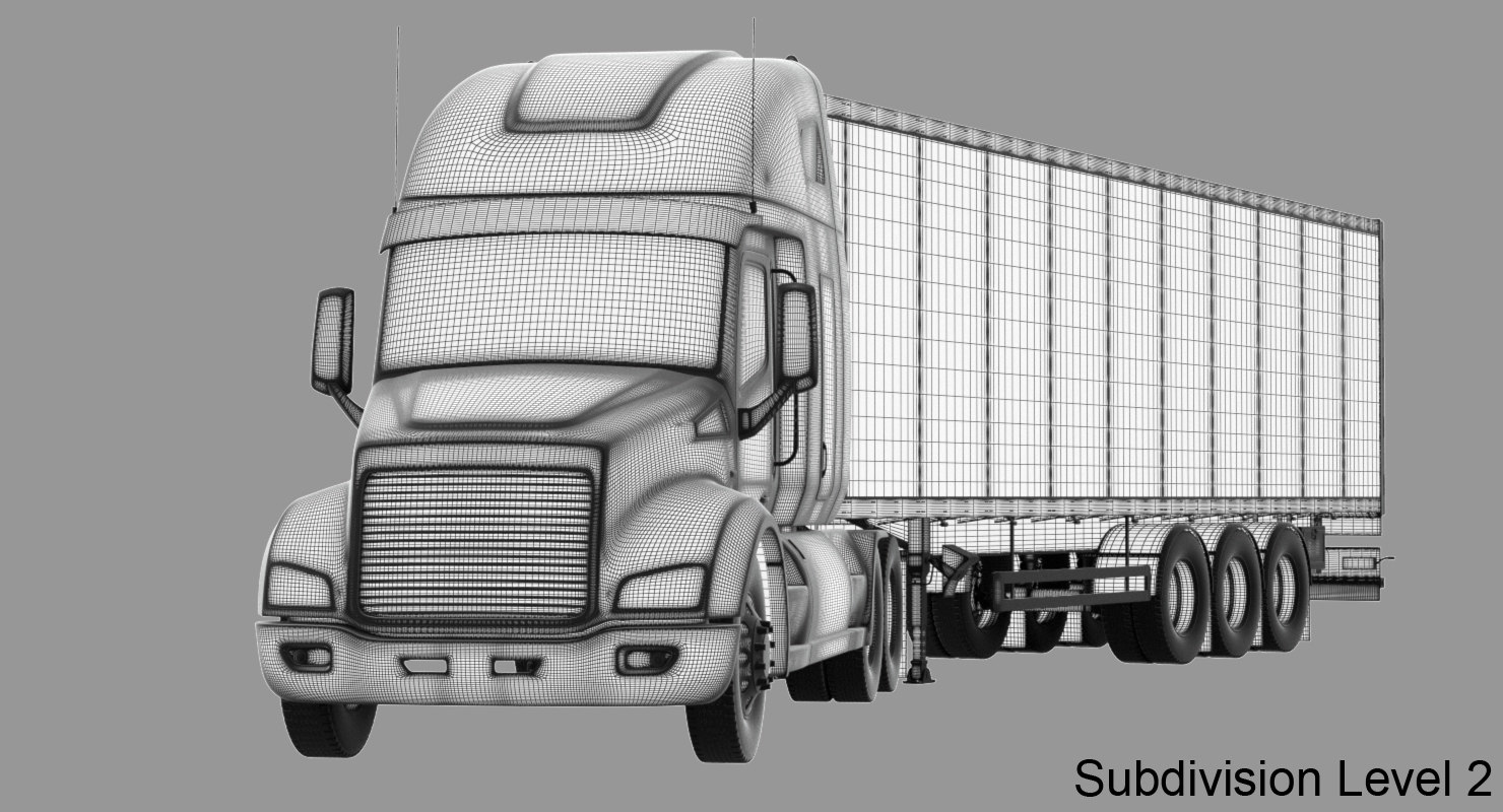 truck with semi-trailer model