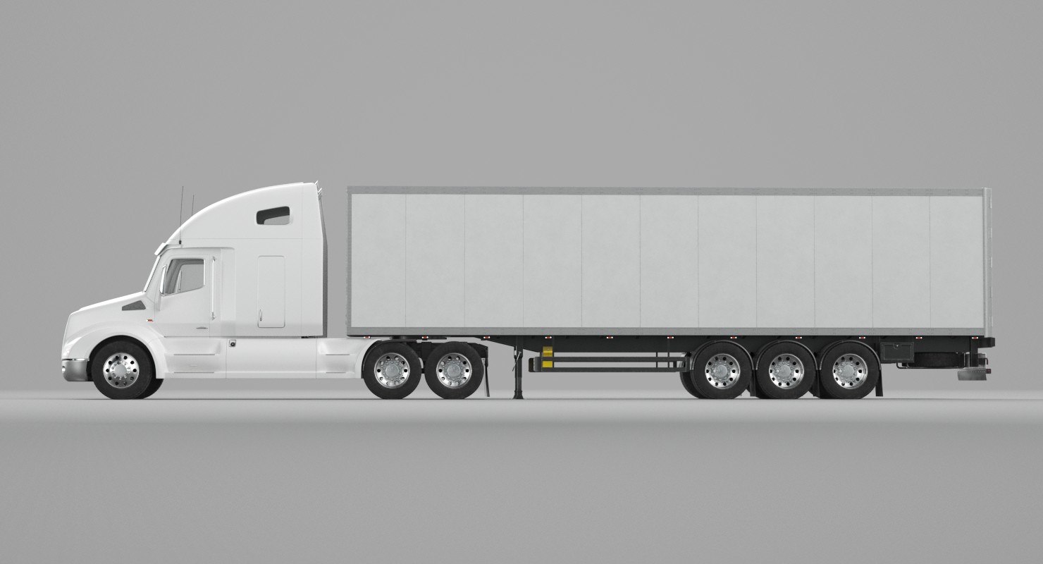 truck with semi-trailer model