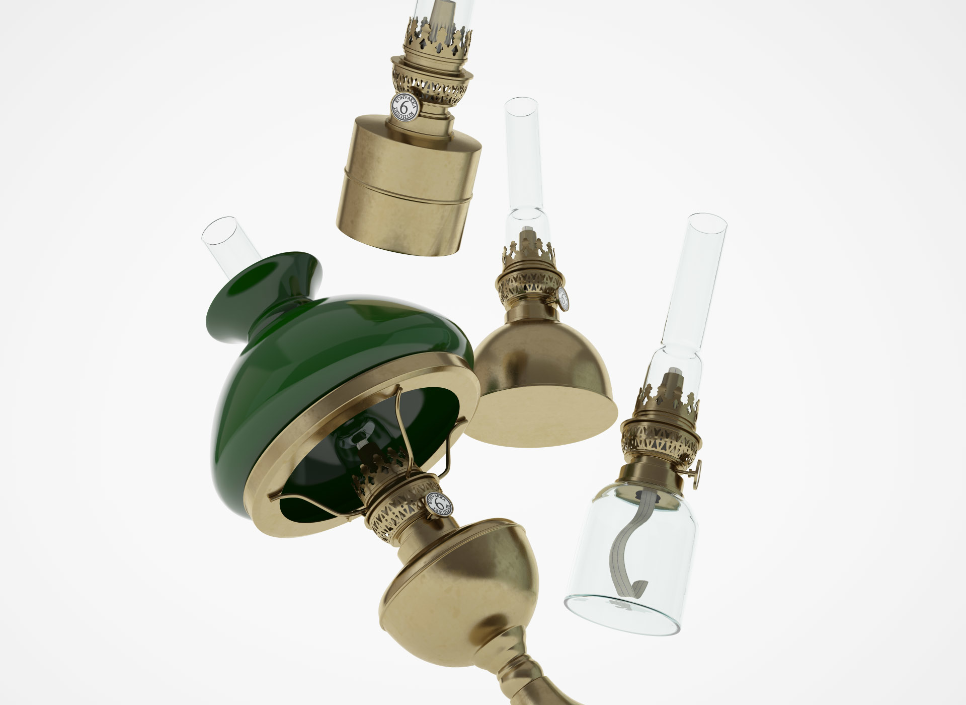 oil lamp collection model