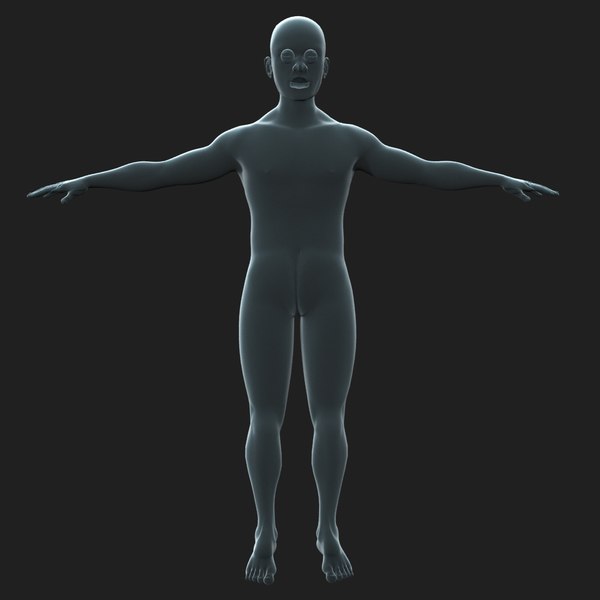 Rigged Naked Character D Model Turbosquid