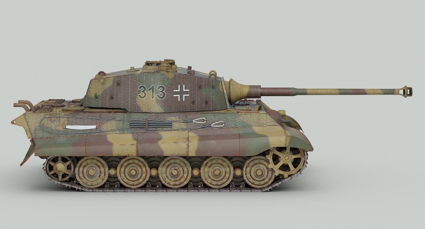 tiger 2 tank 3d model