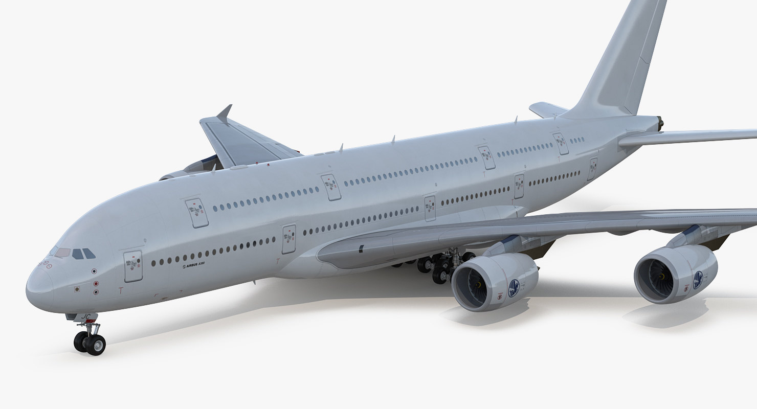 3d airbus a380-900 generic rigged