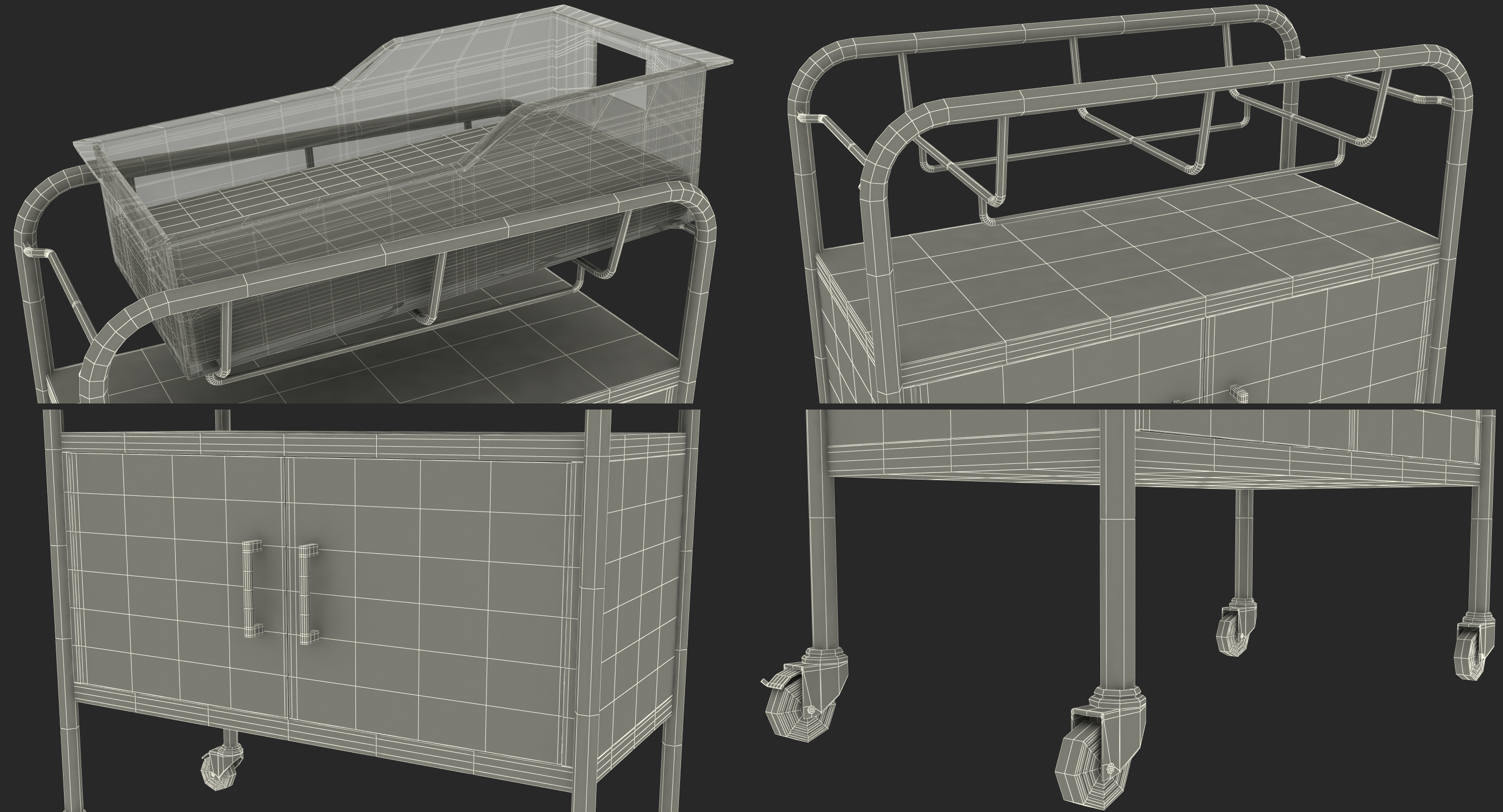 hospital bassinet 3d