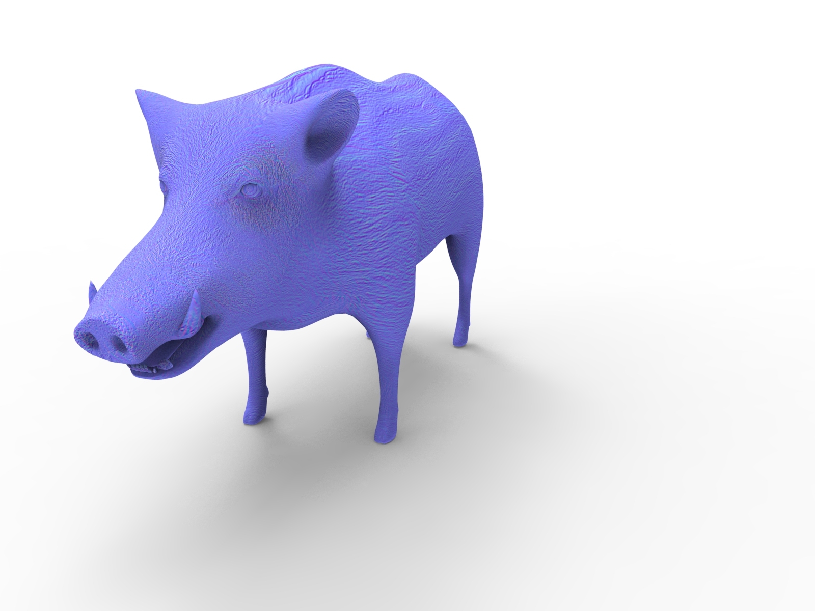 wild boar rigged 3d