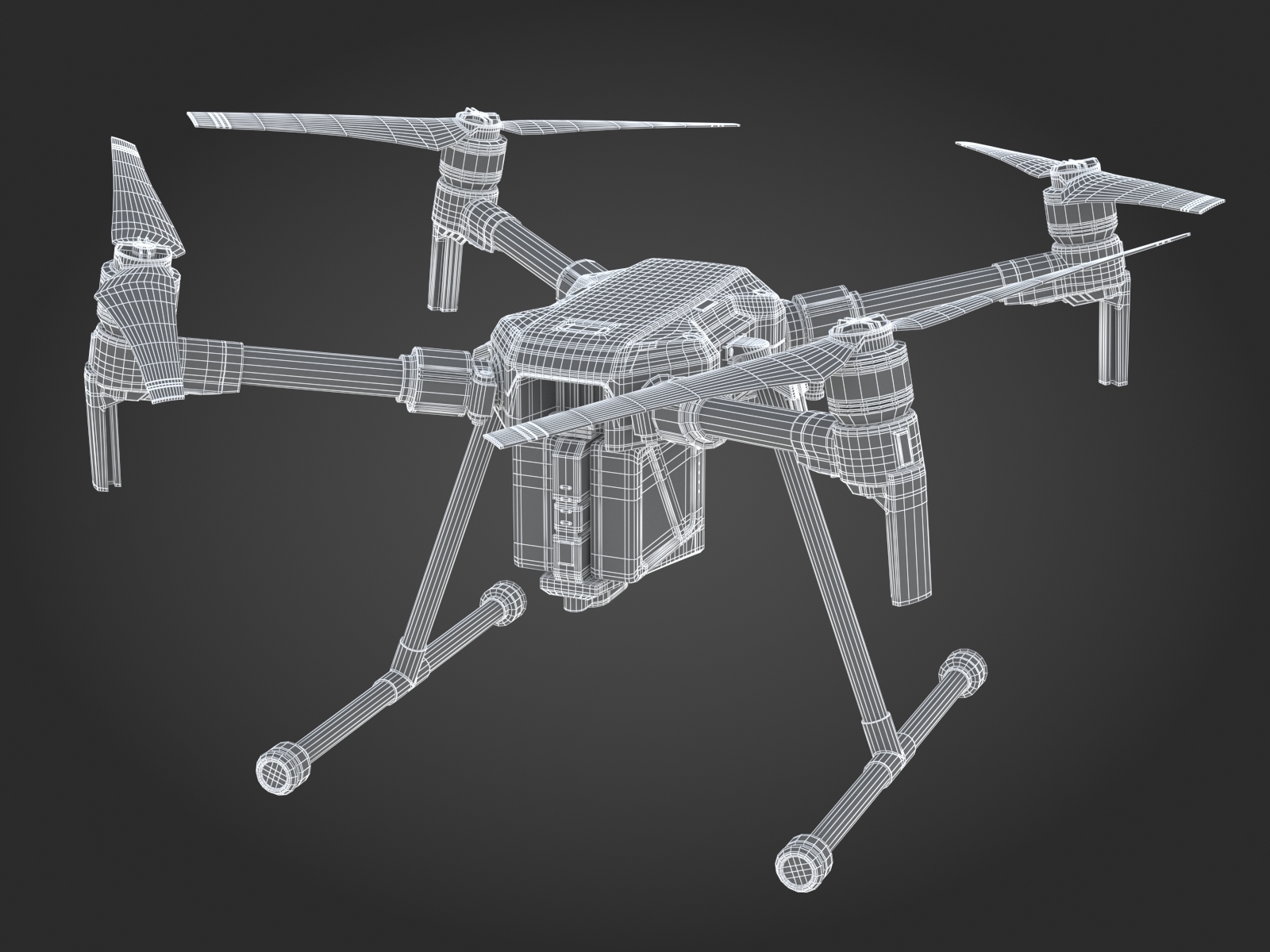 dji matrice 200无人机3d模型