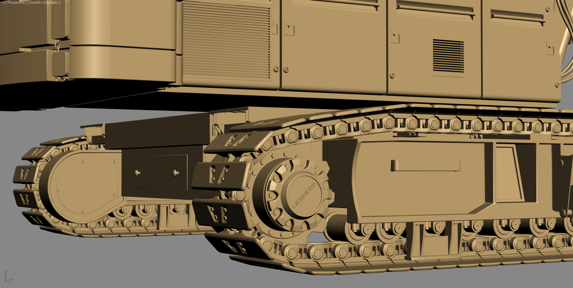 履带式起重机liebherr hs3d模型