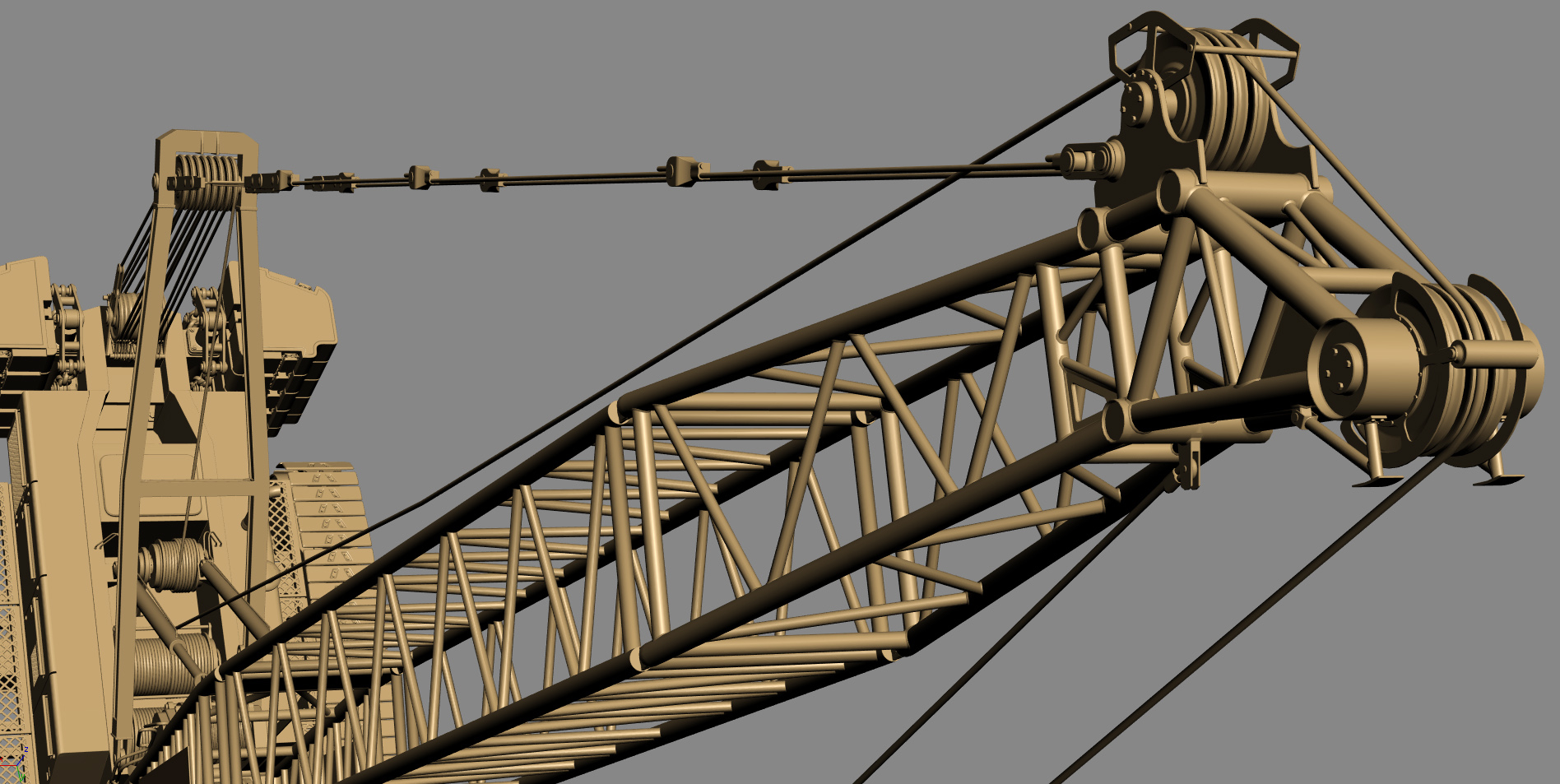 履带式起重机liebherr hs3d模型