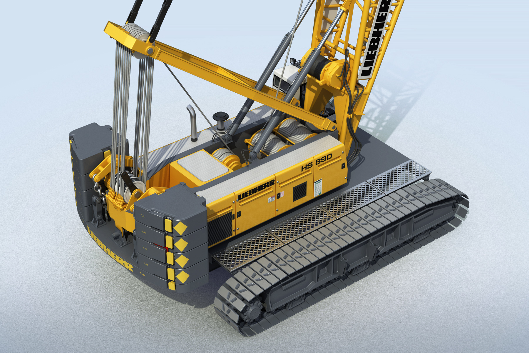 履带式起重机liebherr hs3d模型